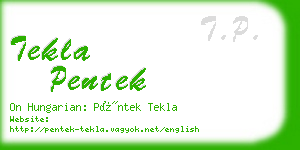 tekla pentek business card
